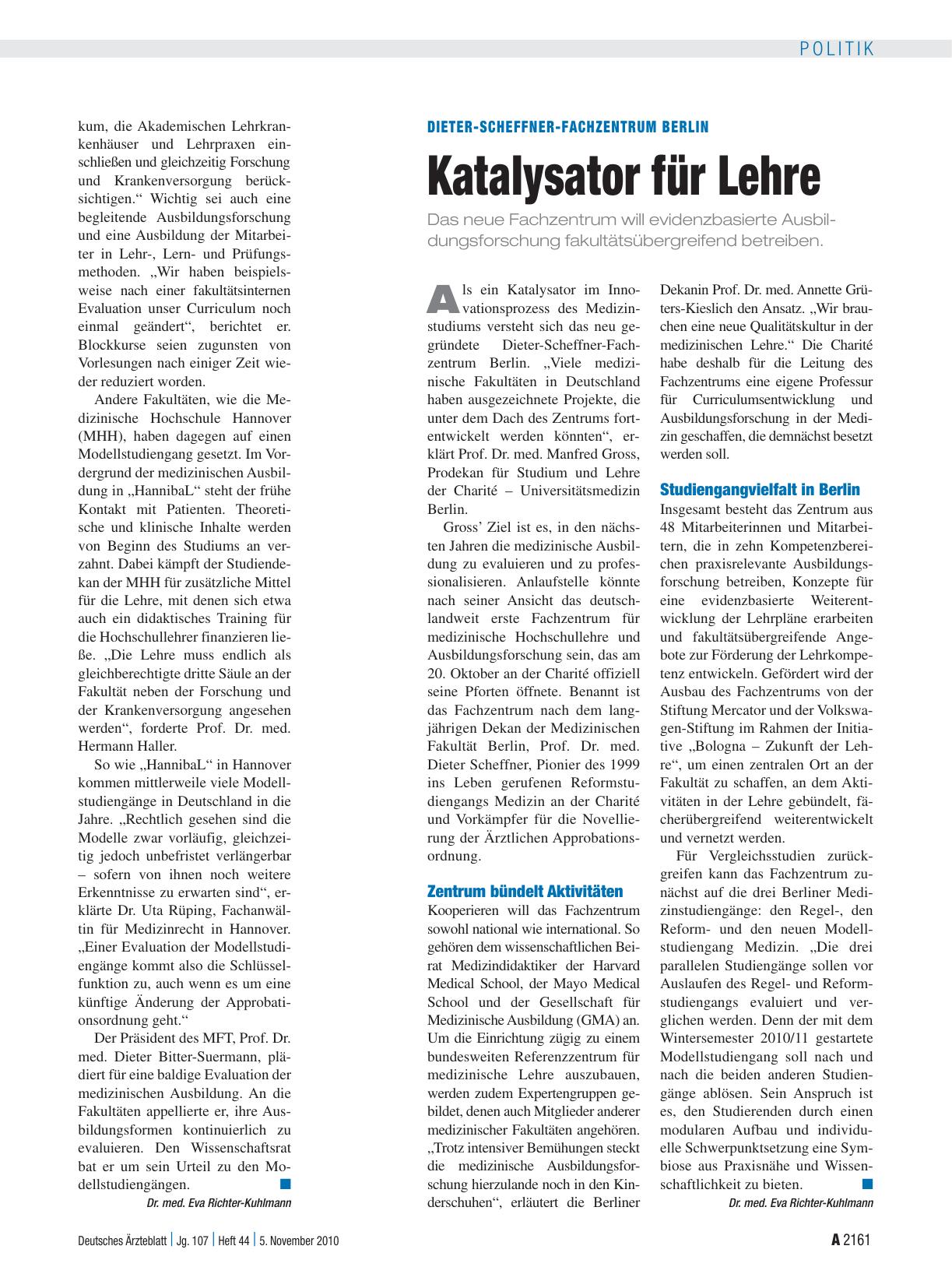 Vorschauseite 1: Dieter-Scheffner-Fachzentrum Berlin: Katalysator für Lehre