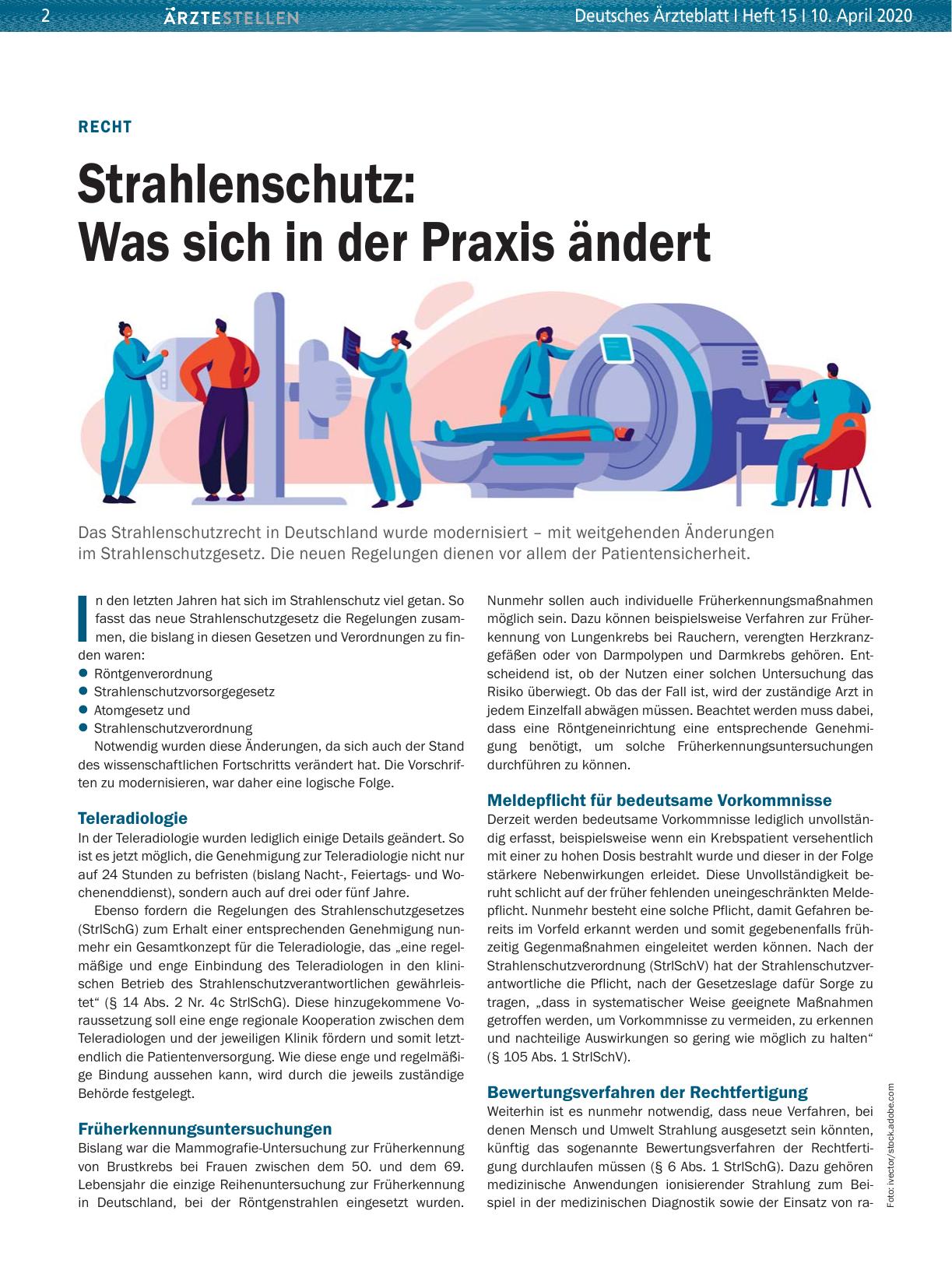 Vorschauseite 1: Recht: Strahlenschutz – Was sich in der Praxis ändert