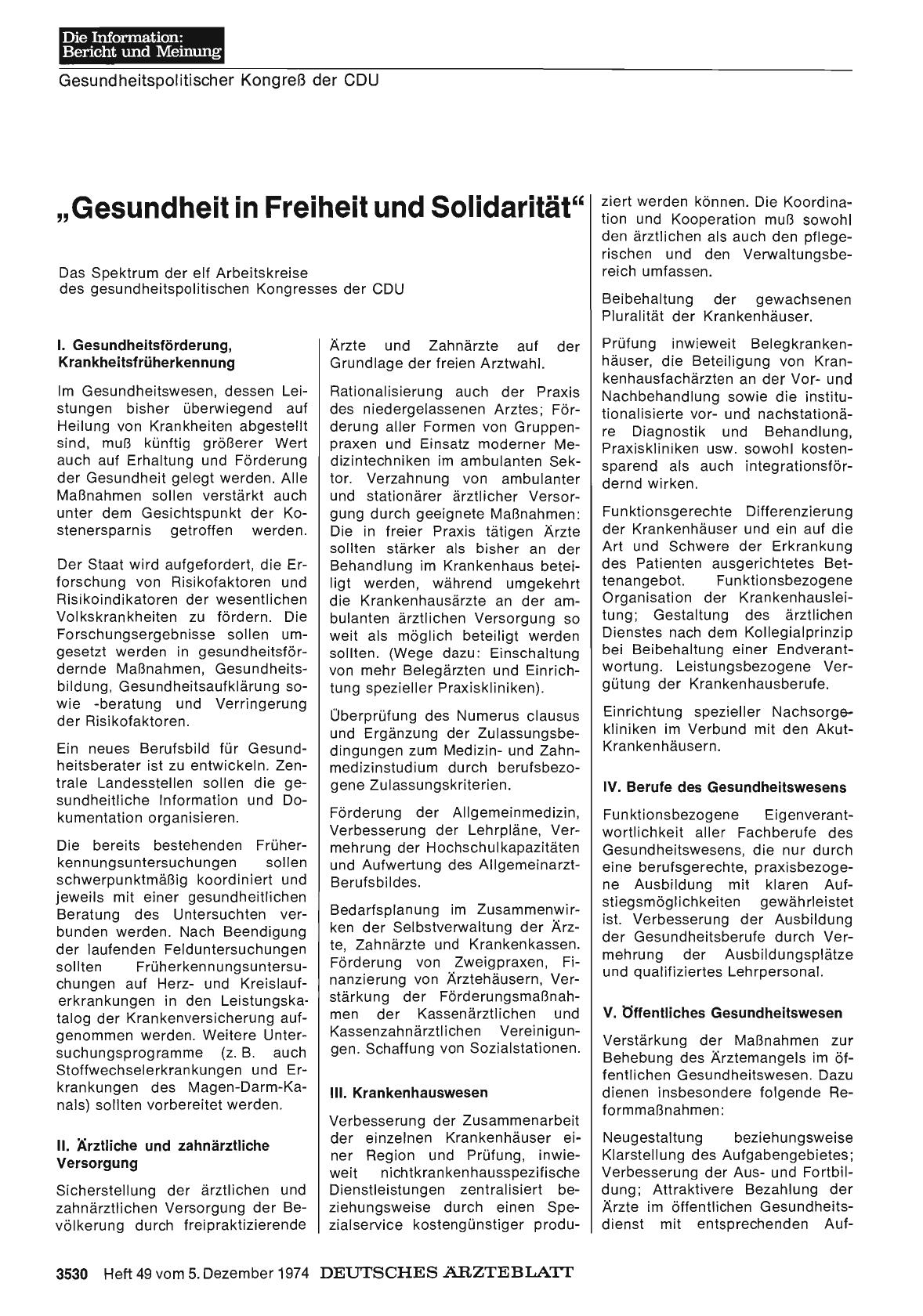 Vorschauseite 1: „Gesundheit in Freiheit und Solidarität“