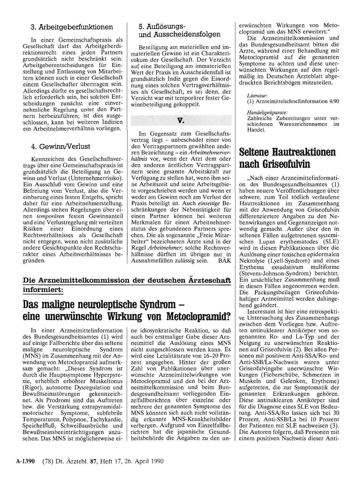 Vorschauseite 1: Seltene Hautreaktionen nach Griseofulvin