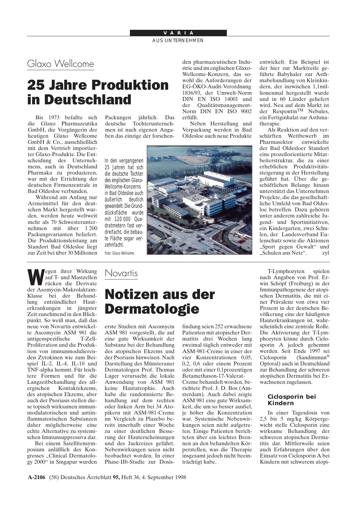 Vorschauseite 1: Novartis: Notizen aus der Dermatologie