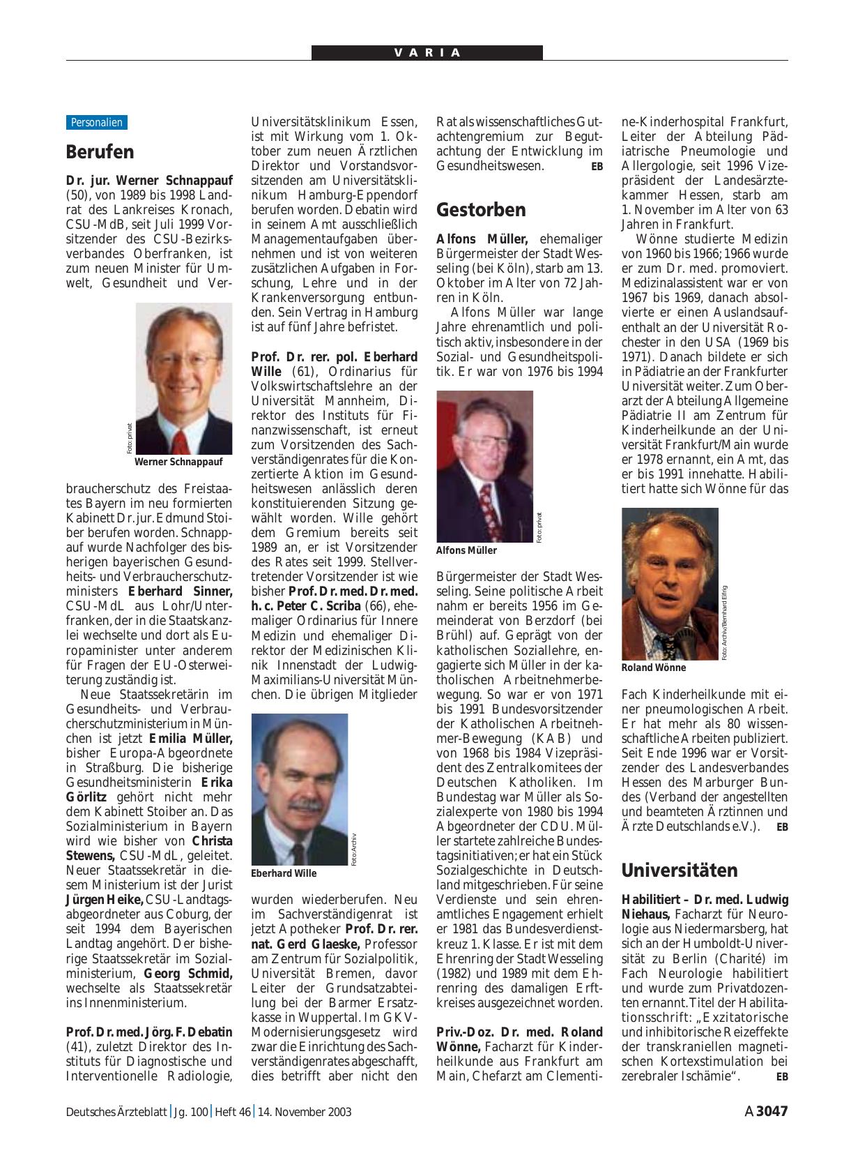 Vorschauseite 1: Universitäten