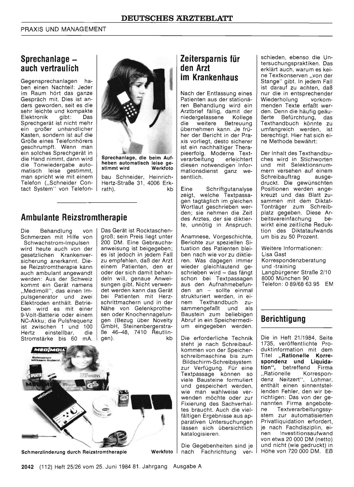 Vorschauseite 1: Ambulante Reizstromtherapie