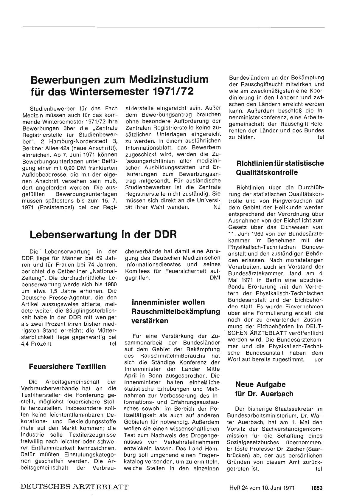 Vorschauseite 1: Lebenserwartung in der DDR