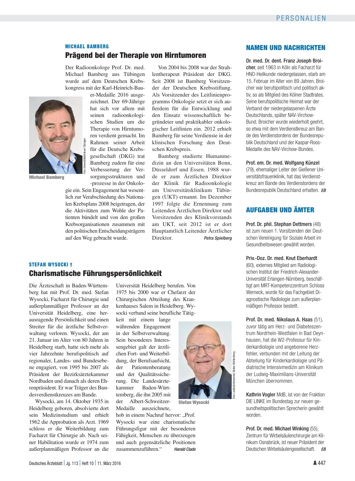 Vorschauseite 1: Namen und Nachrichten