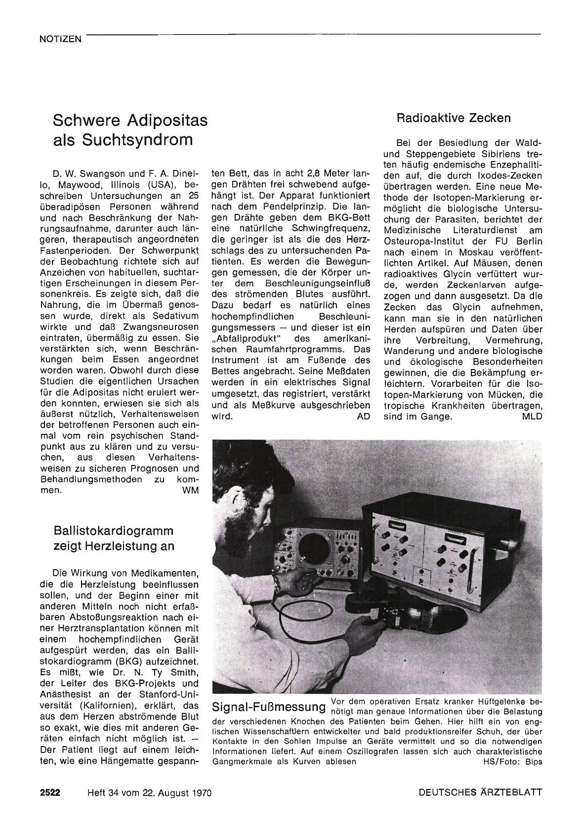Vorschauseite 1: Ballistokardiogramm zeigt Herzleistung an