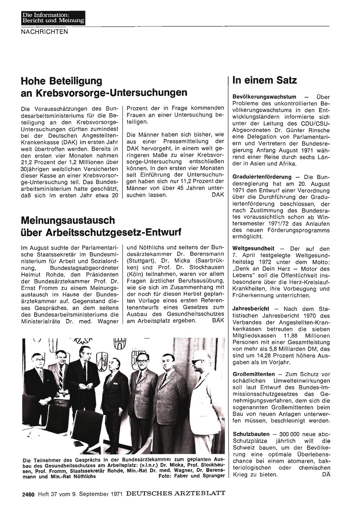Vorschauseite 1: Meinungsaustausch über Arbeitsschutzgesetz-Entwurf