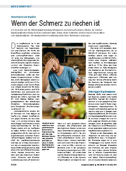 Vorschauseite 1: Geruchssinn und Migräne: Wenn der Schmerz zu riechen ist