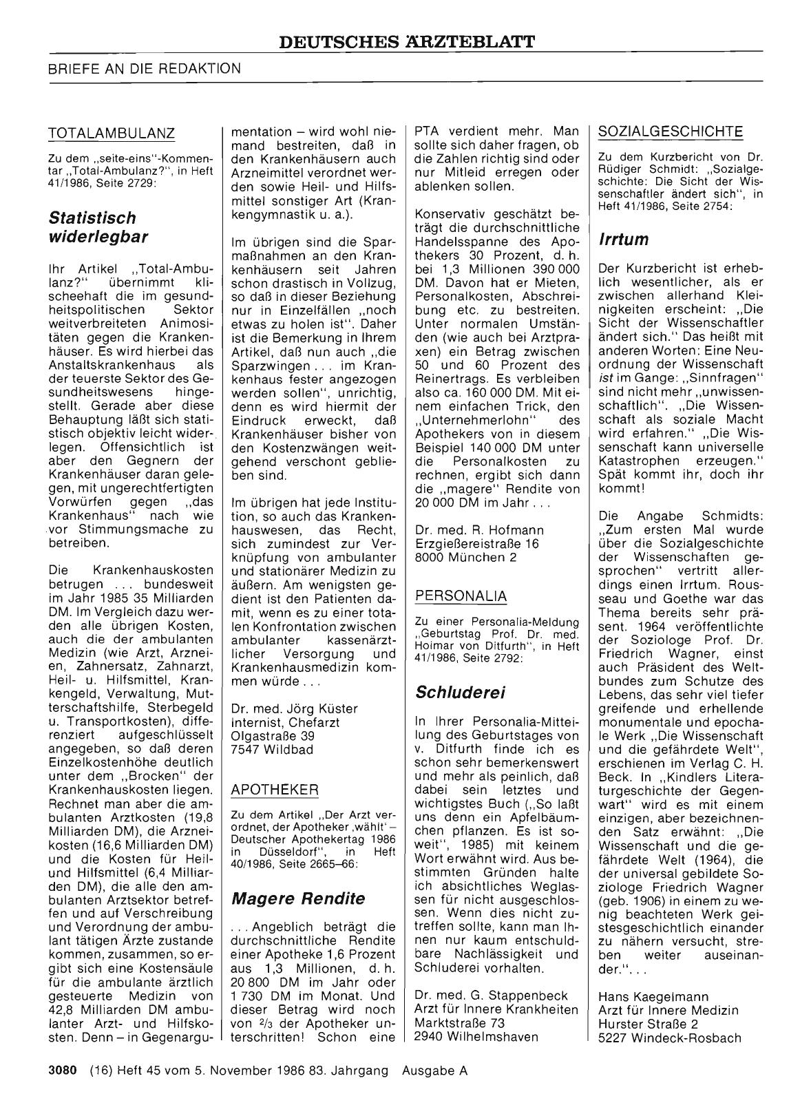 Vorschauseite 1: PERSONALIA: Schluderei