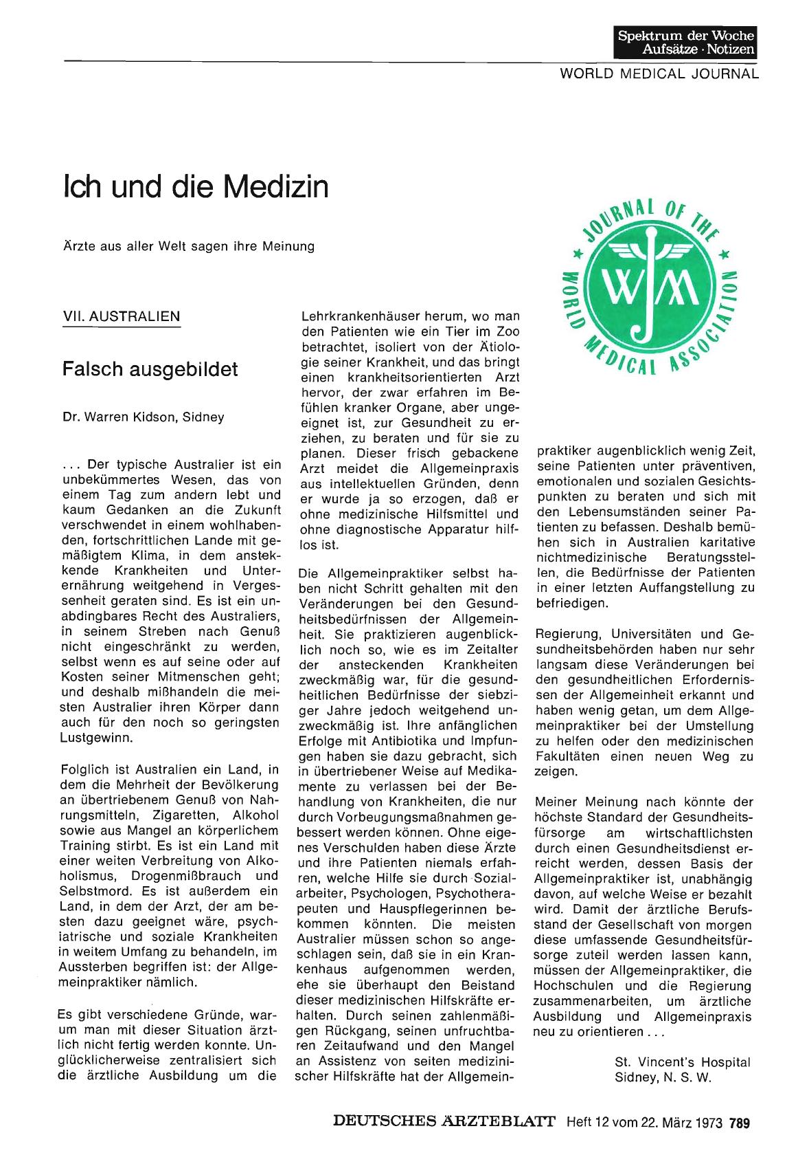 Vorschauseite 1: Ich und die Medizin: Ärzte aus aller Welt sagen ihre Meinung