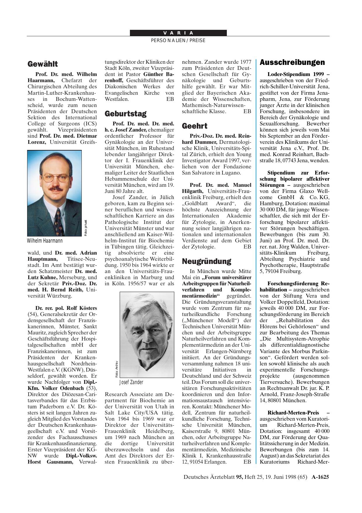 Vorschauseite 1: Geehrt