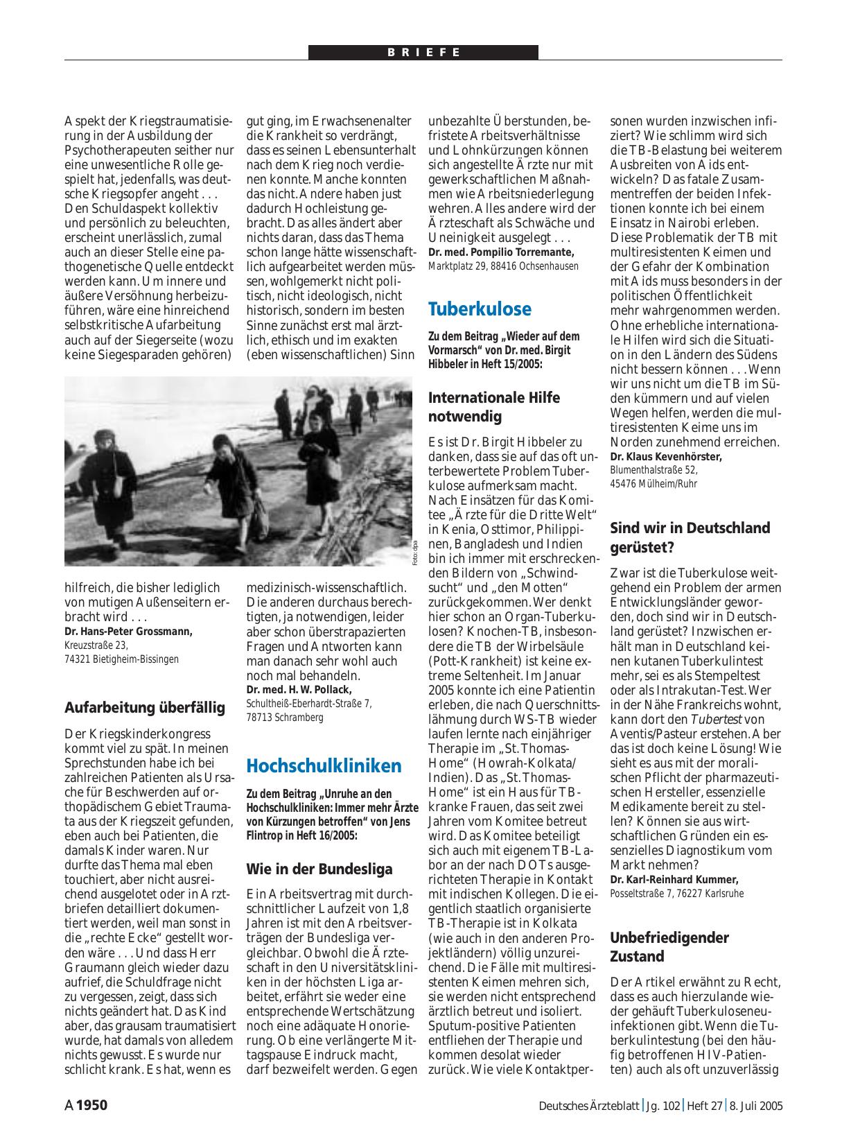 Vorschauseite 1: Kriegskinder: Aufarbeitung überfällig