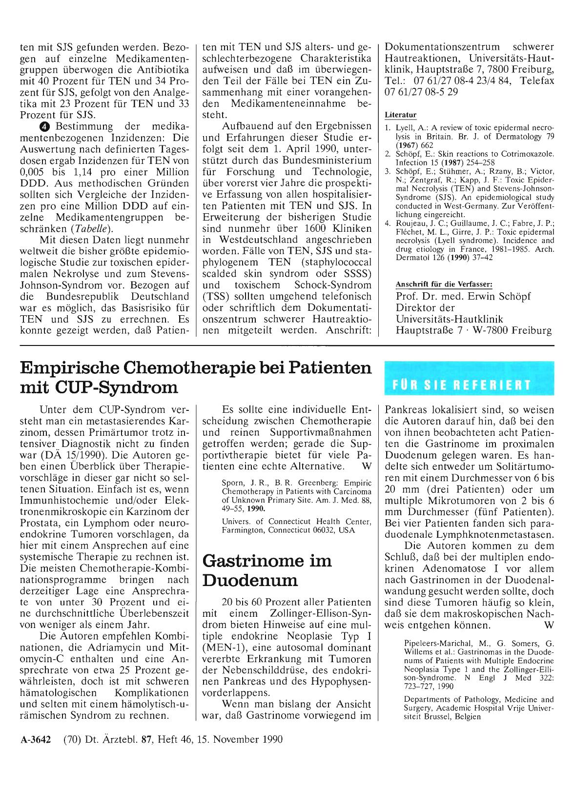 Vorschauseite 1: Gastrinome im Duodenum