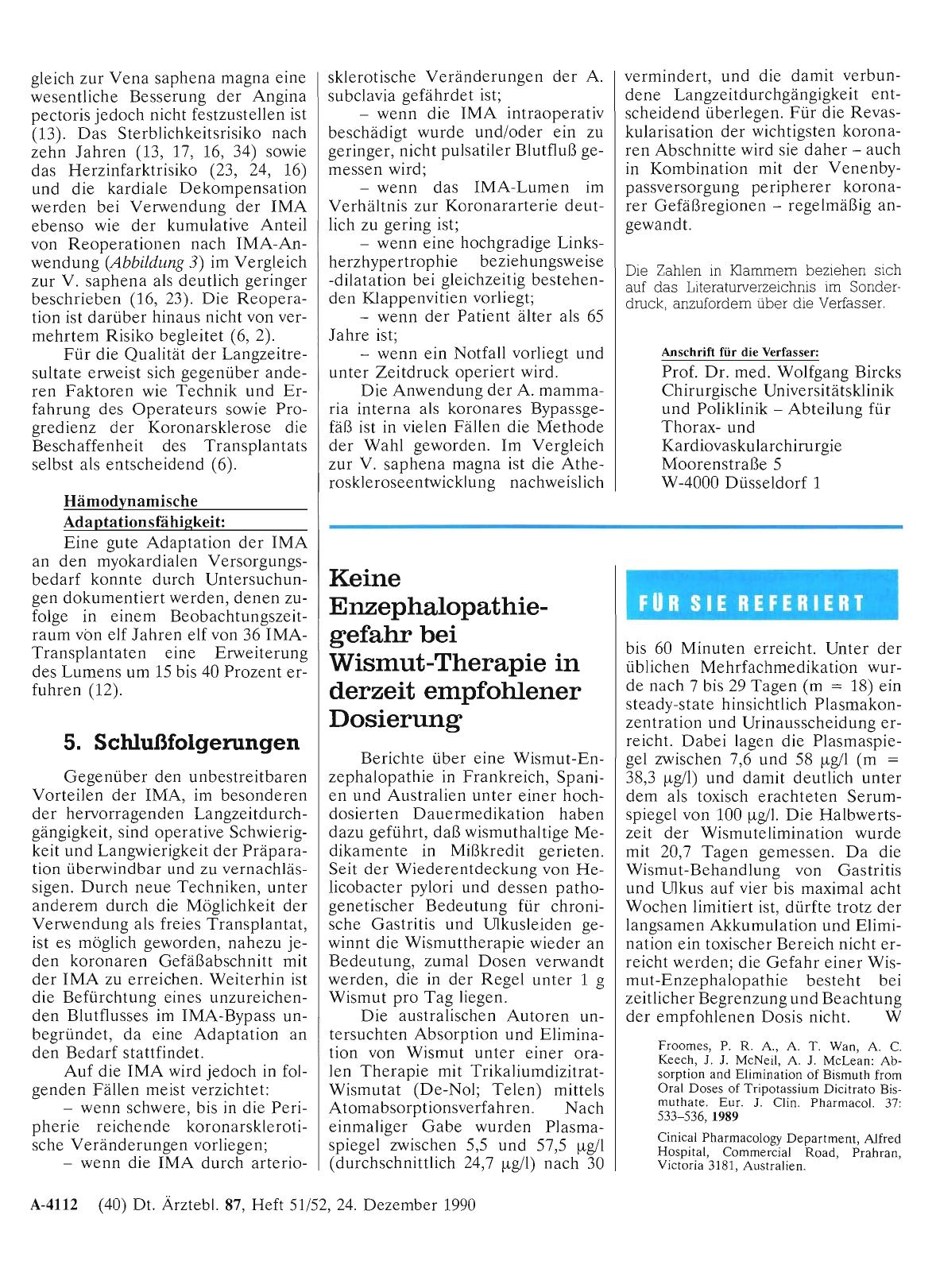 Vorschauseite 1: Keine Enzephalopathiegefahr bei Wismut-Therapie in derzeit empfohlener Dosierung