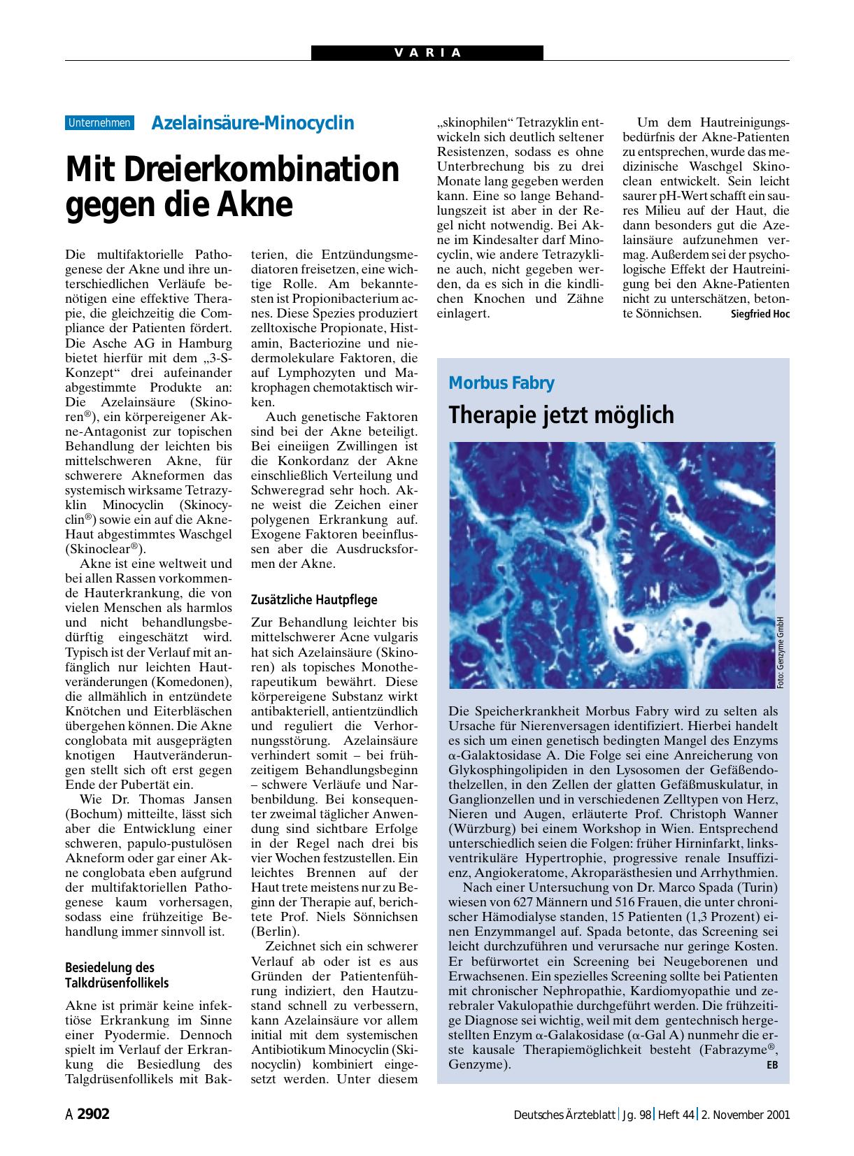 Vorschauseite 1: Morbus Fabry: Therapie jetzt möglich