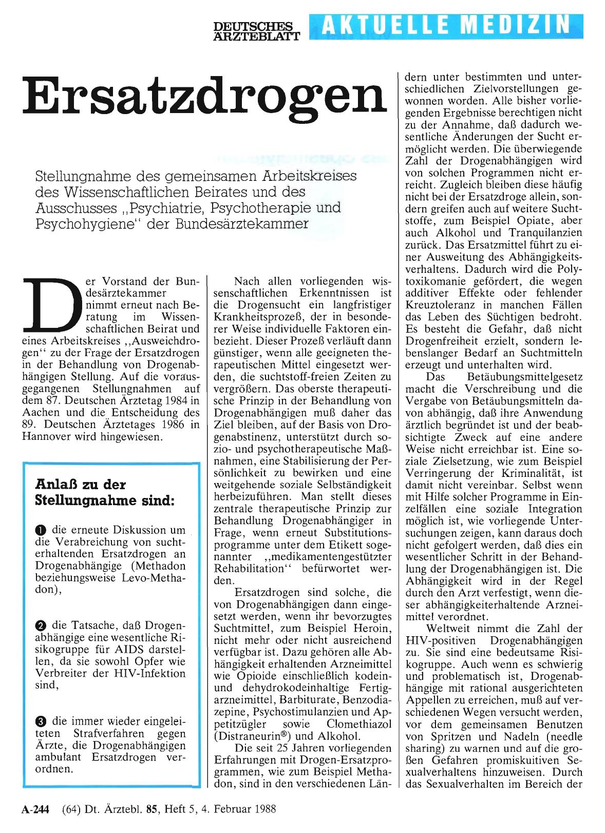 Vorschauseite 1: Ersatzdrogen