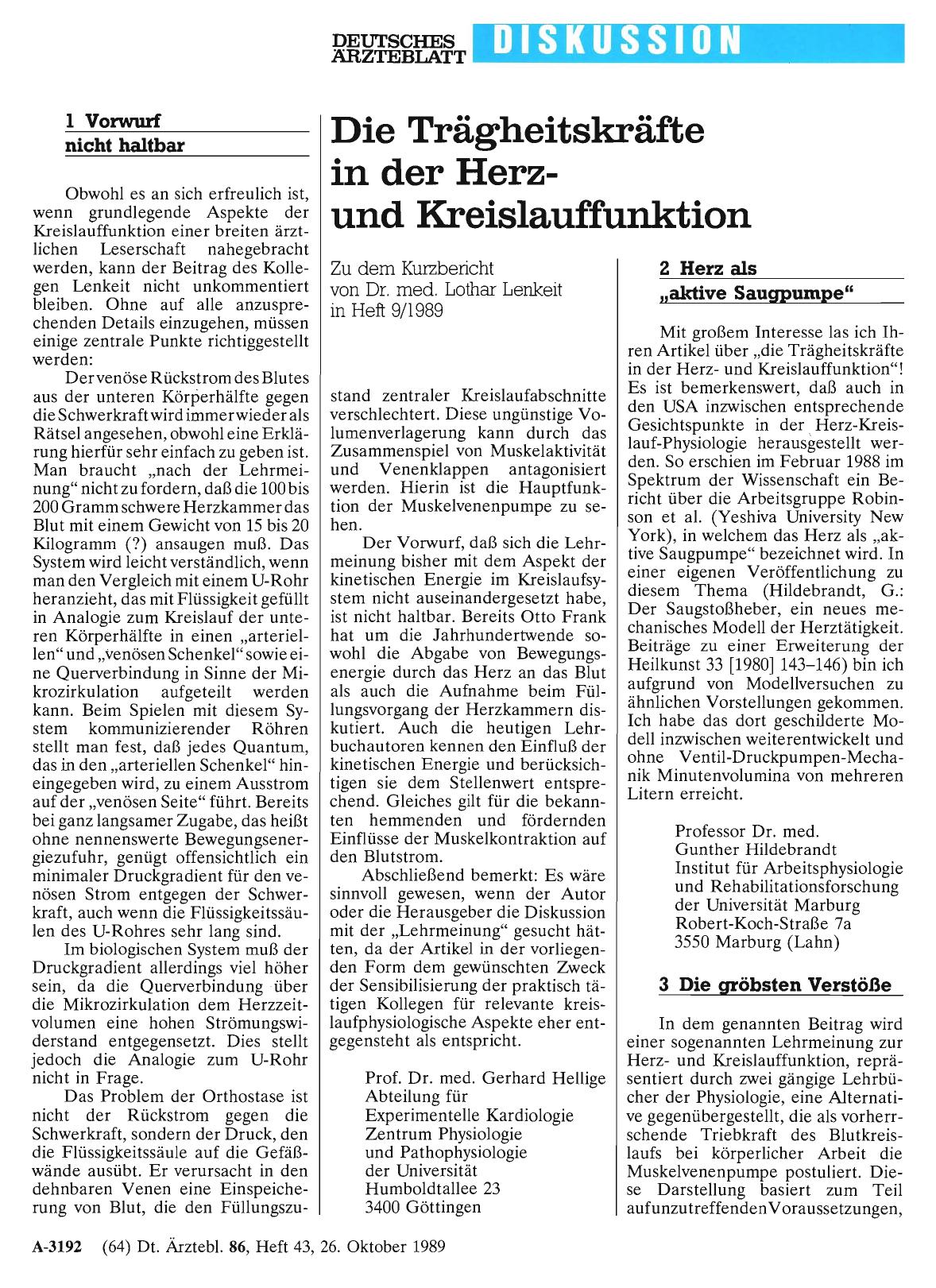 Vorschauseite 1: Die Trägheitskräfte in der Herzund Kreislauffunktion: 3 Die gröbsten Verstöße