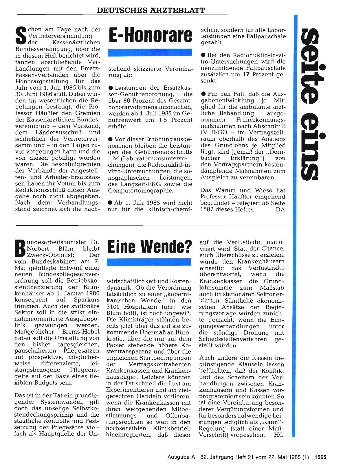 Vorschauseite 1: Eine Wende?