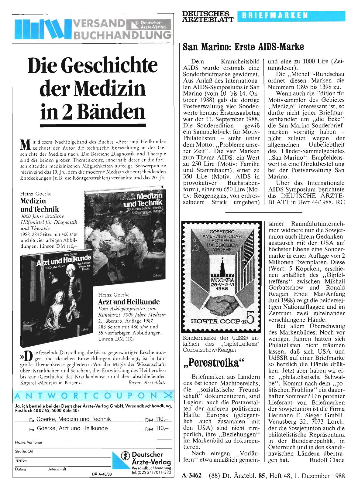 Vorschauseite 1: San Marino: Erste AIDS-Marke
