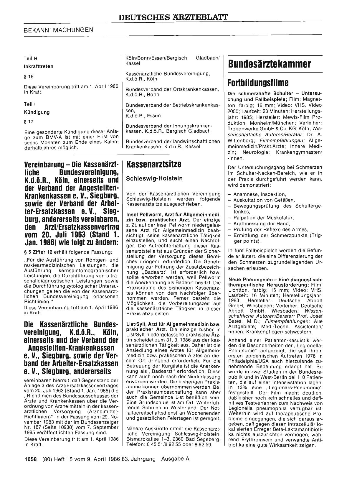 Vorschauseite 1: Kassenarztsitze