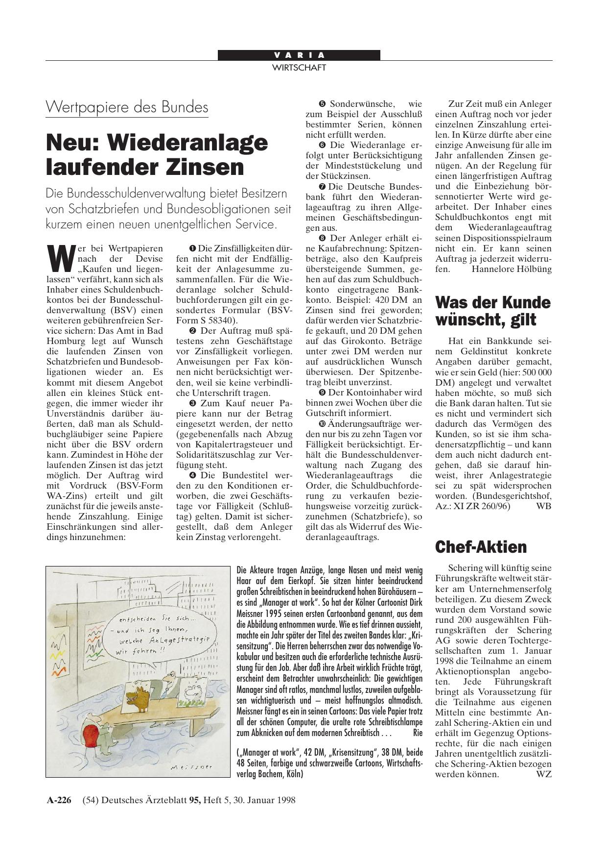 Vorschauseite 1: Wertpapiere des Bundes – Neu: Wiederanlage laufender Zinsen