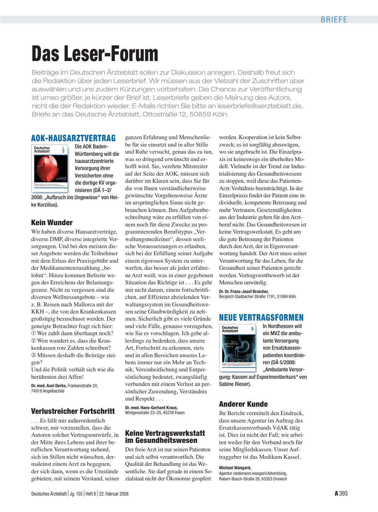 Vorschauseite 1: AOK-Hausarztvertrag: Kein Wunder