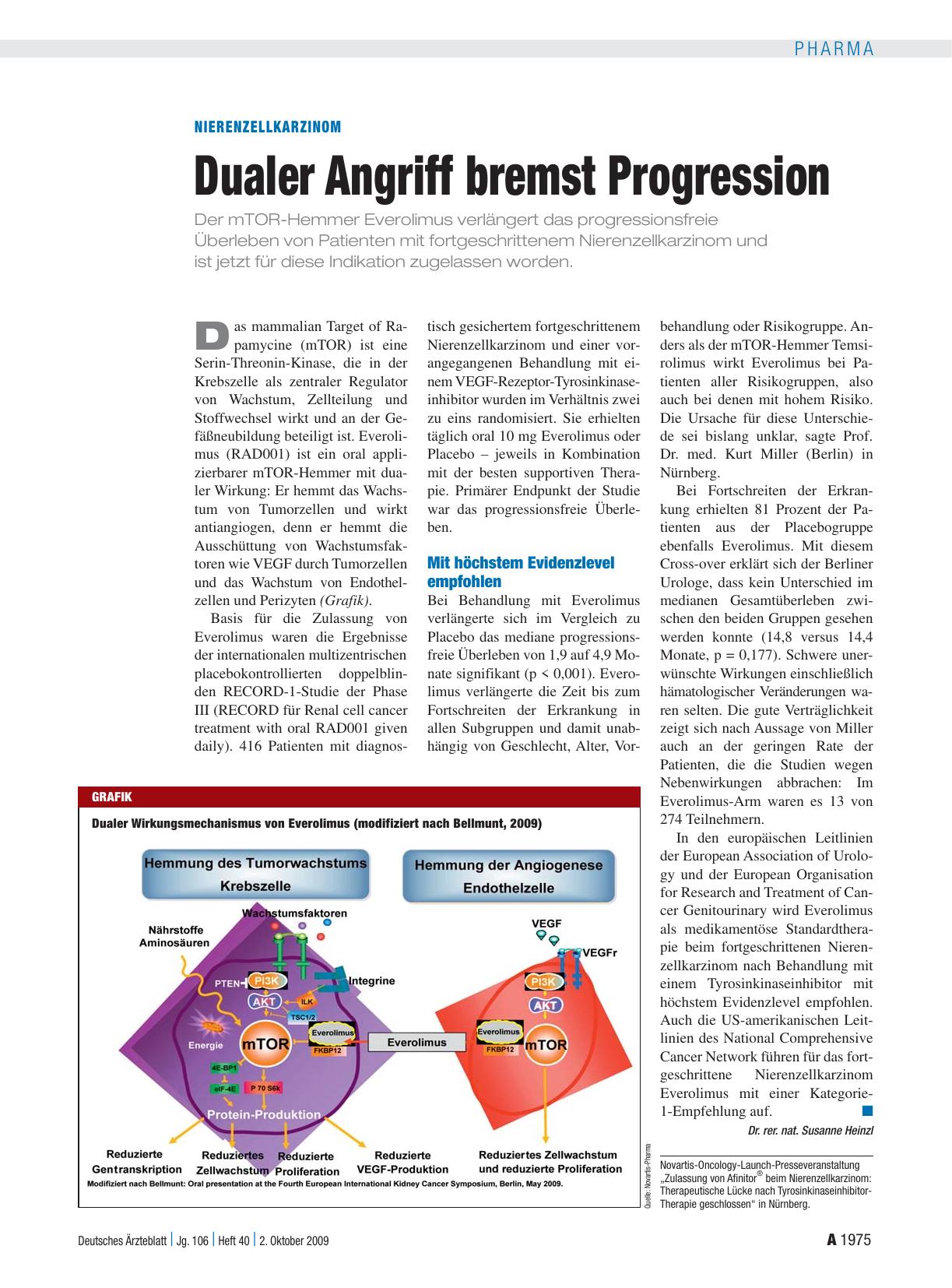 Vorschauseite 1: Nierenzellkarzinom: Dualer Angriff bremst Progression