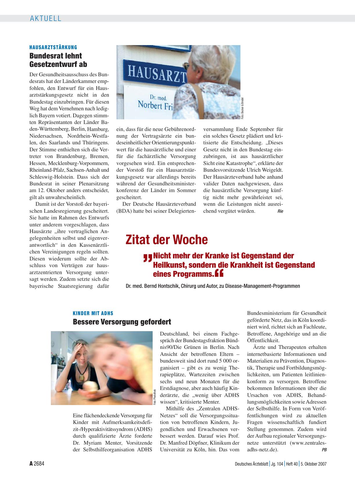 Vorschauseite 1: Zitat der Woche