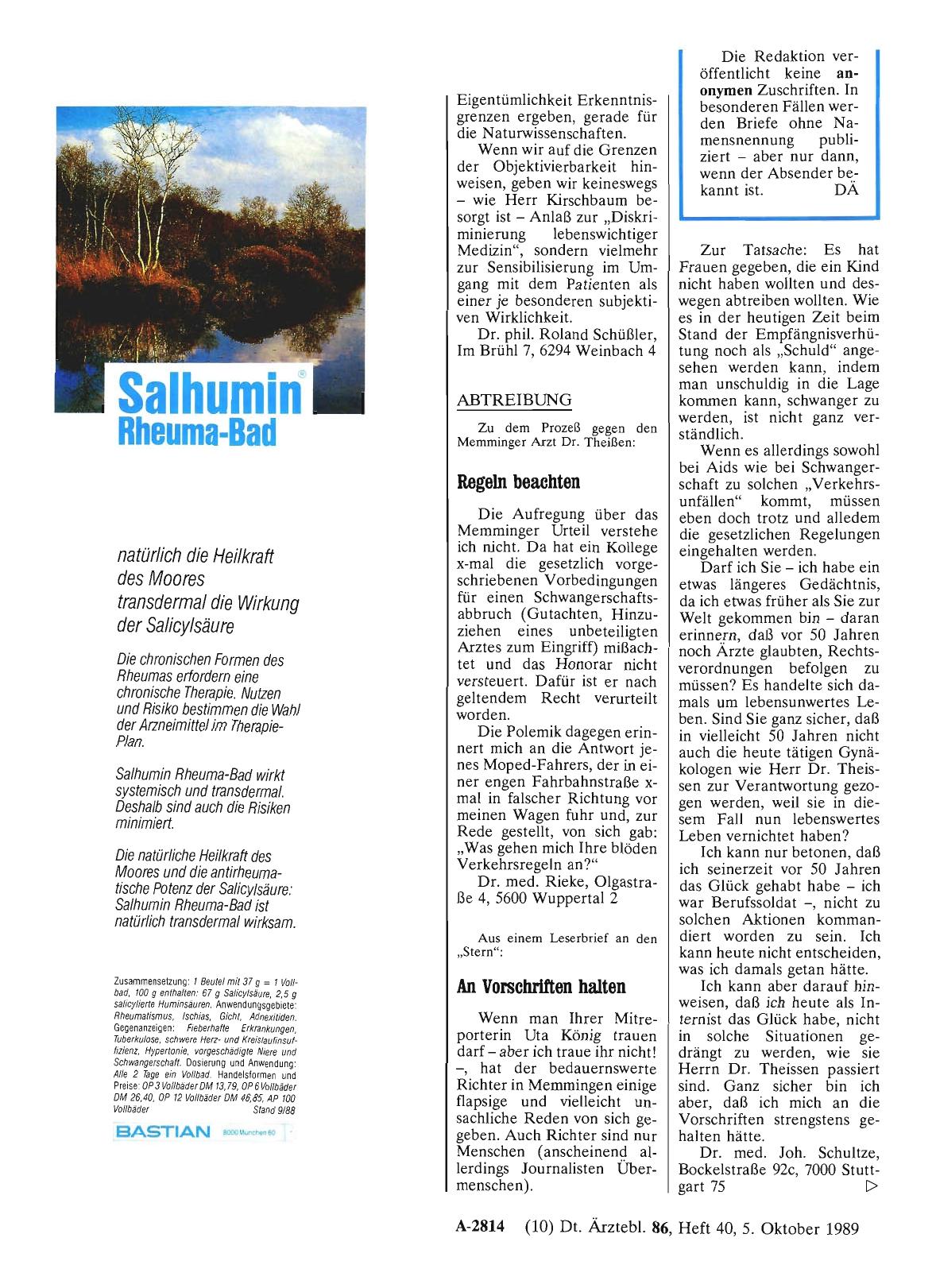 Vorschauseite 1: ABTREIBUNG: An Vorschriften halten