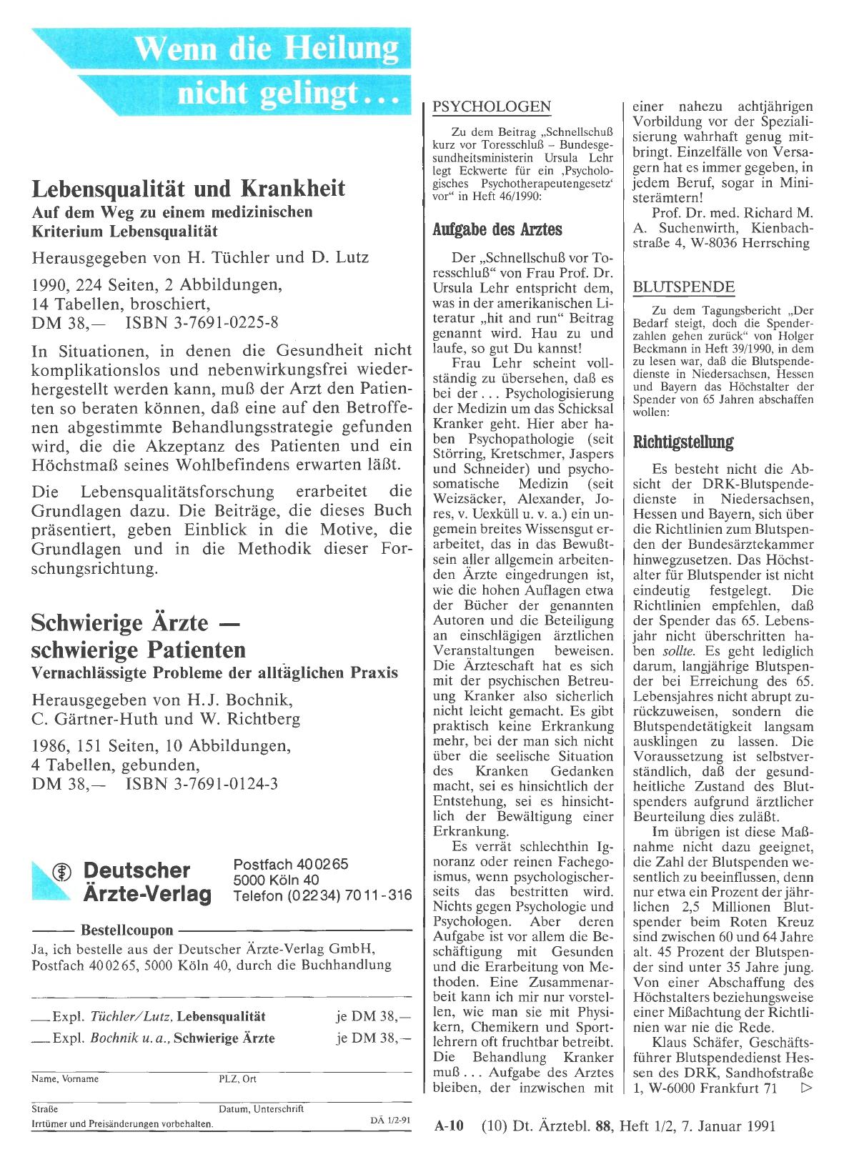 Vorschauseite 1: BLUTSPENDE: Richtigstellung