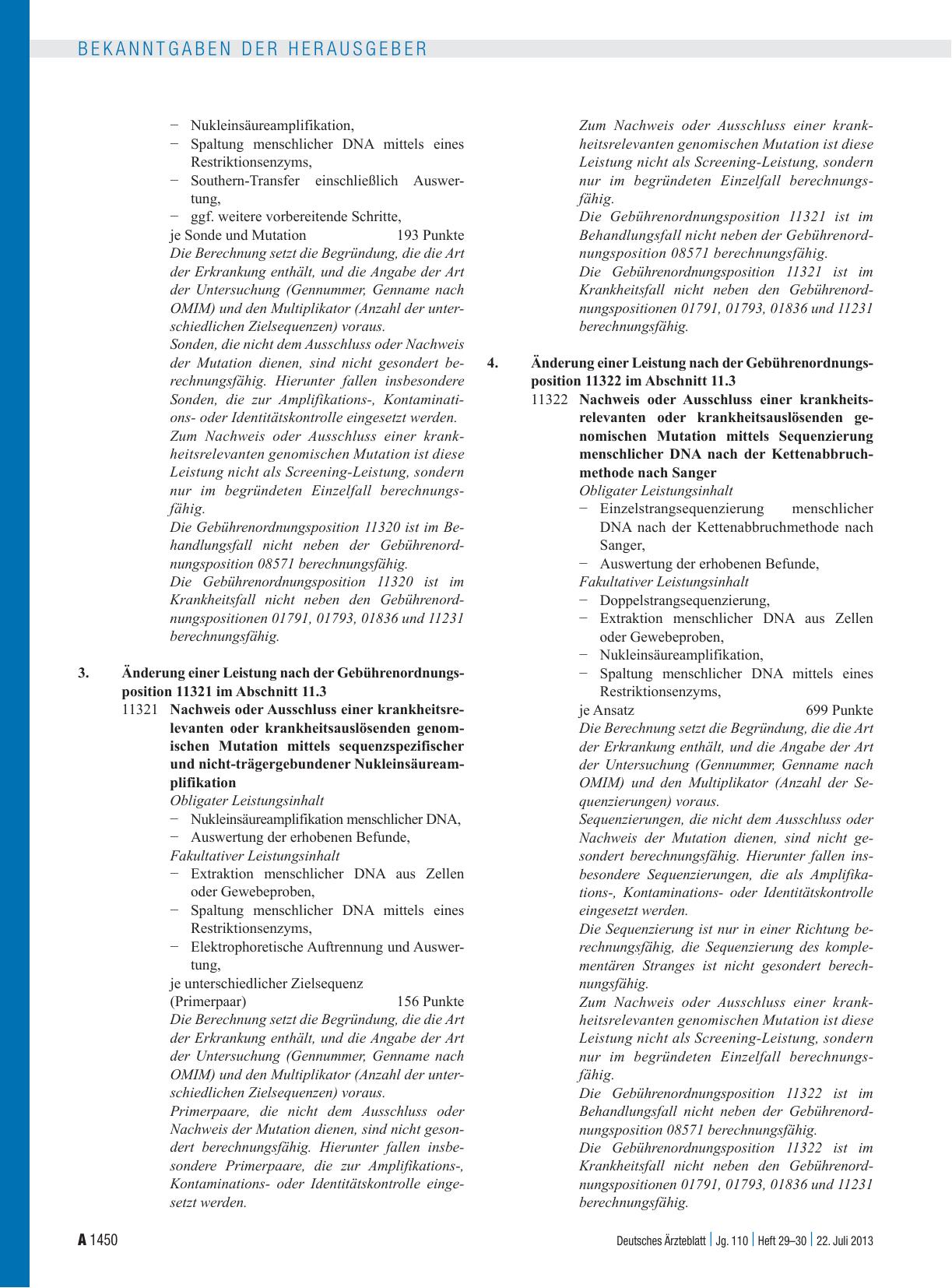 Vorschauseite 2: Beschluss des Bewertungsausschusses nach § 87 Abs. 1 Satz 1 SGB V in seiner 309. Sitzung am 27. Juni 2013 zur Änderung des Einheitlichen Bewertungsmaßstabes (EBM)