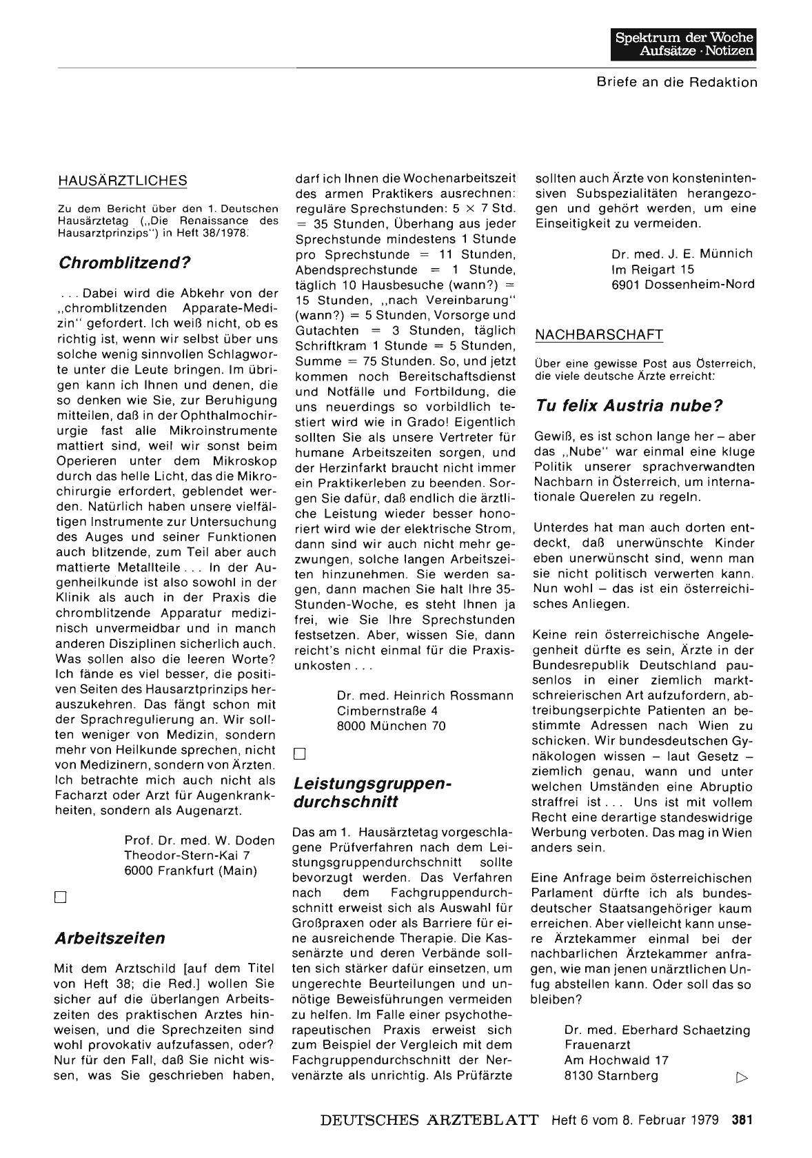 Vorschauseite 1: HAUSÄRZTLICHES: Chromblitzend?