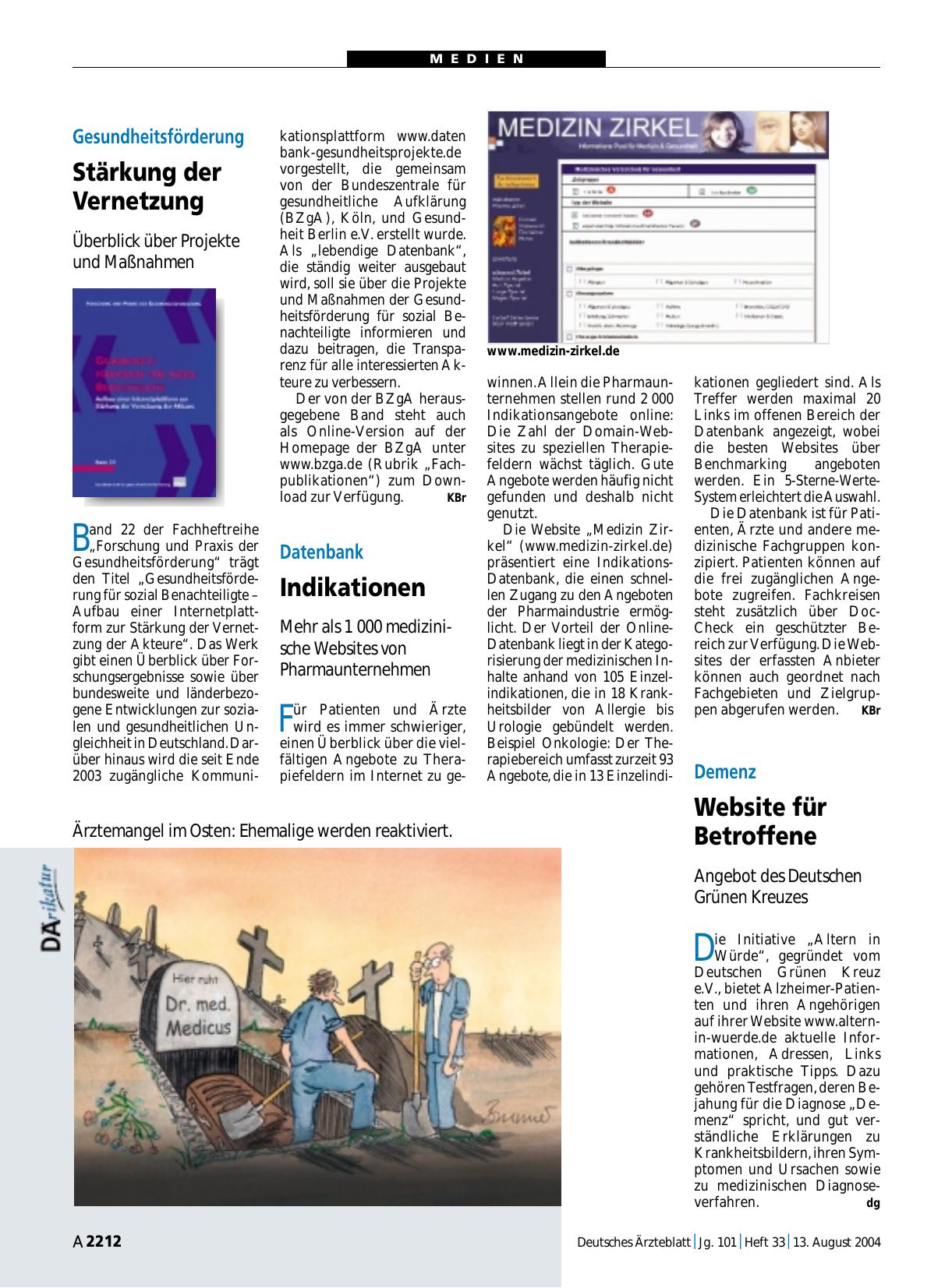 Vorschauseite 1: Gesundheitsförderung: Stärkung der Vernetzung