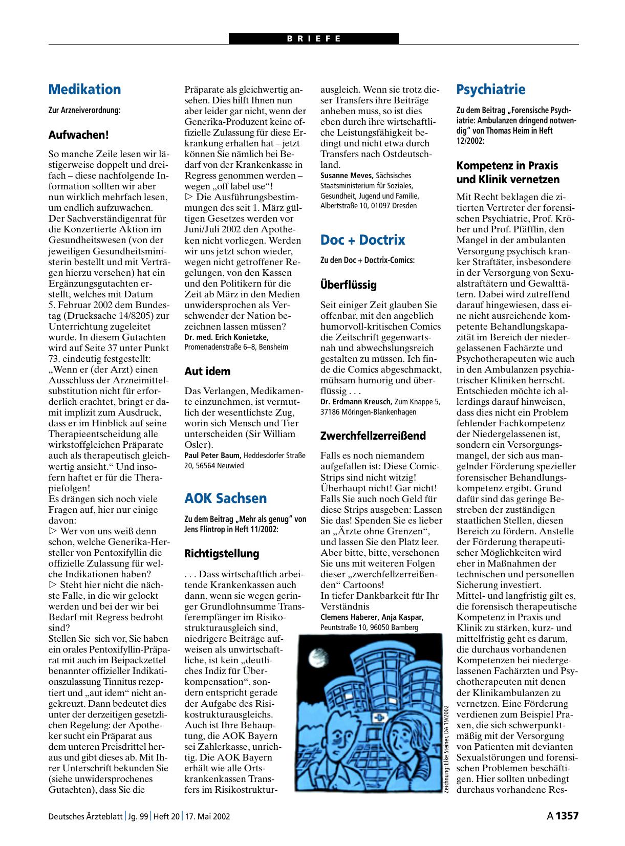 Vorschauseite 1: AOK Sachsen: Richtigstellung