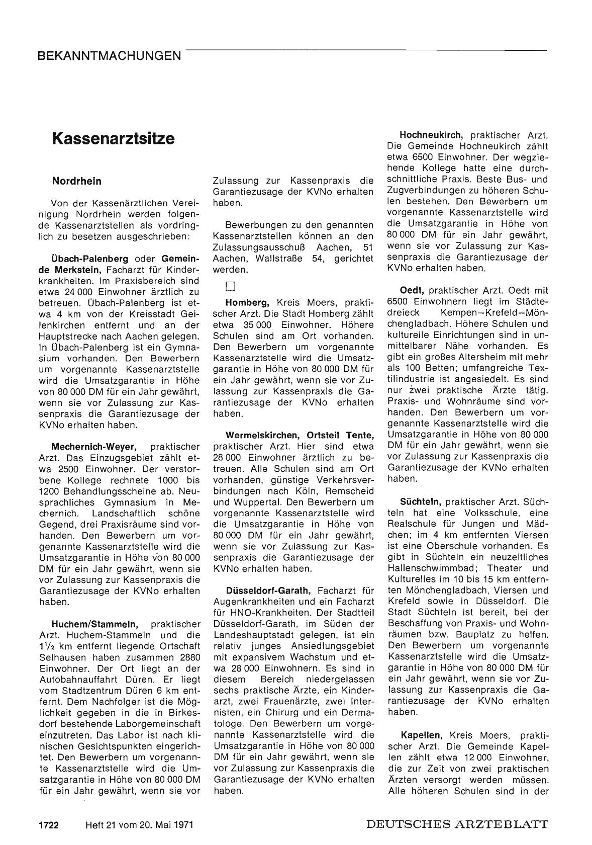 Vorschauseite 1: Kassenarztsitze