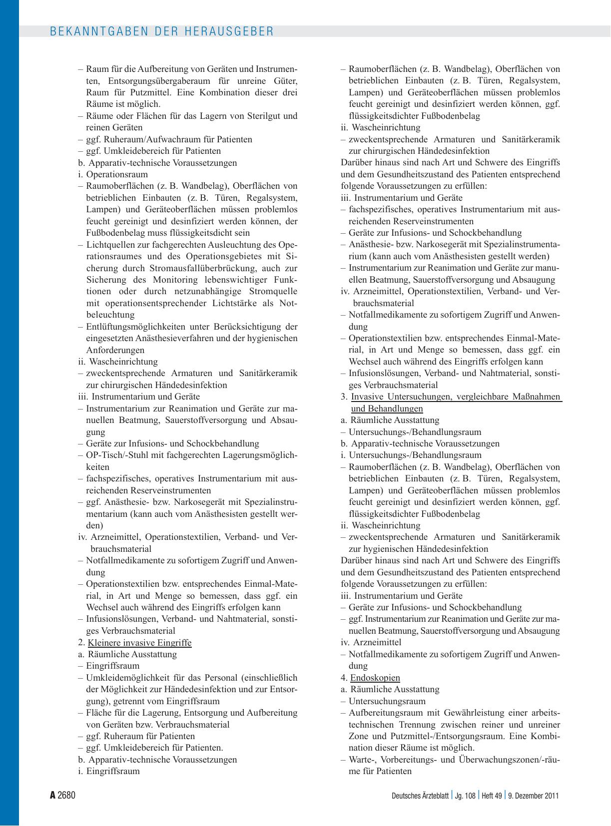 Vorschauseite 3: Neufassung einer Qualitätssicherungsvereinbarung ambulantes Operieren nach § 135 Abs. 2 SGB V