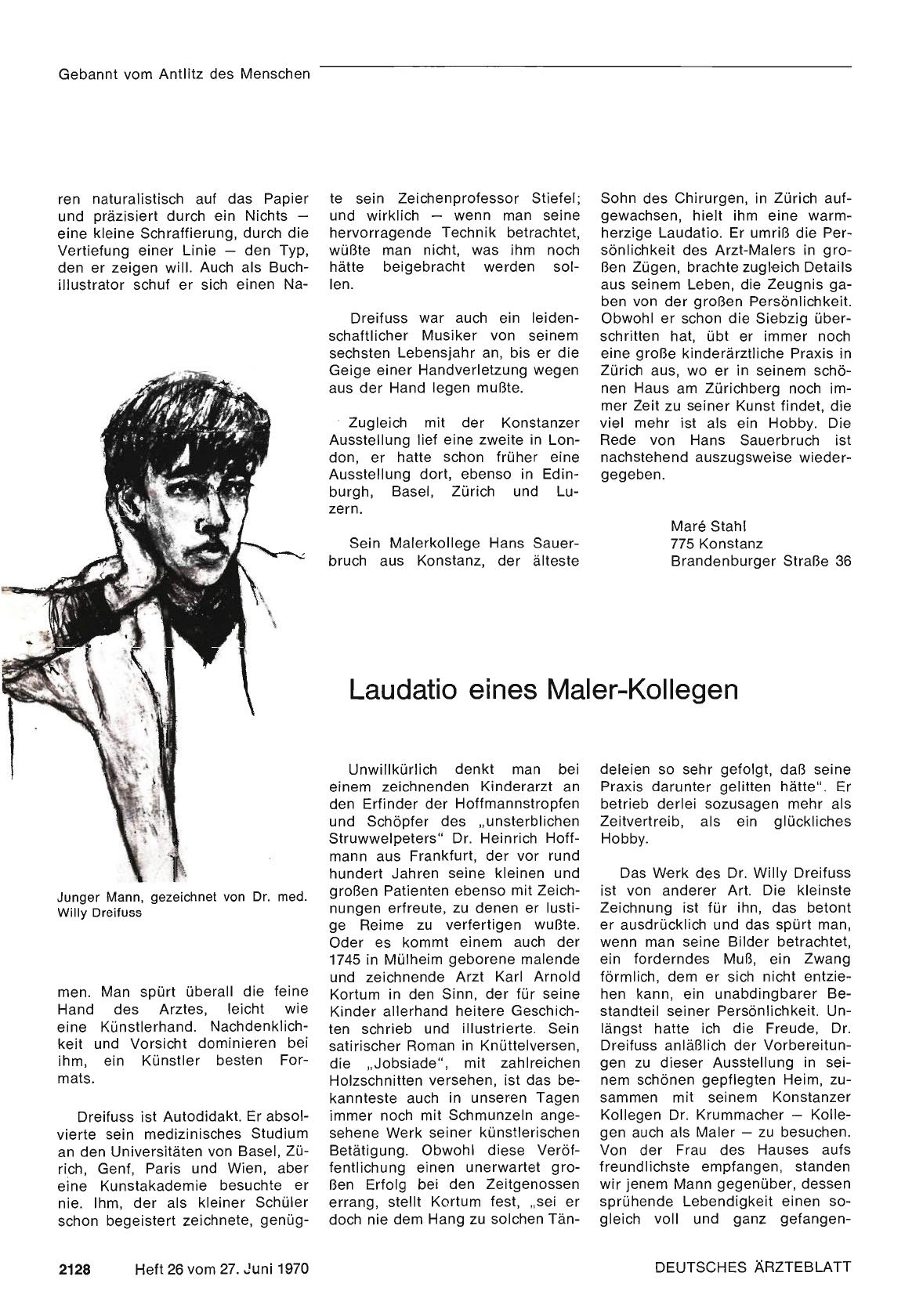 Vorschauseite 1: Laudatio eines Maler-Kollegen