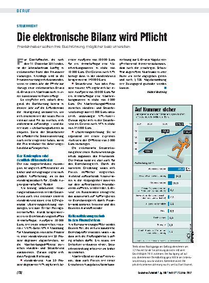 Vorschauseite 1: Steuerrecht: Die elektronische Bilanz wird Pflicht