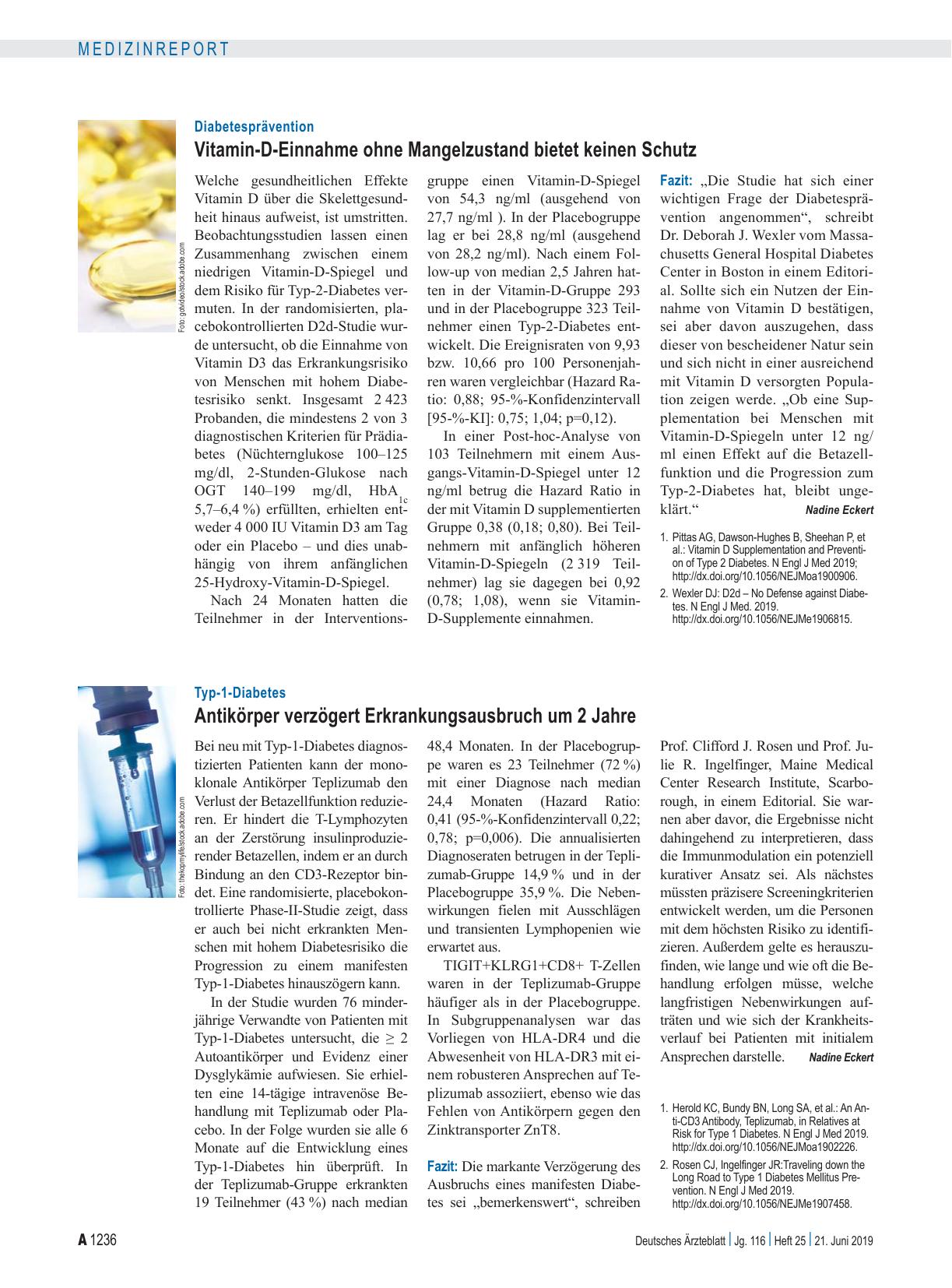 Vorschauseite 1: Typ-1-Diabetes: Antikörper verzögert Erkrankungsausbruch um 2 Jahre