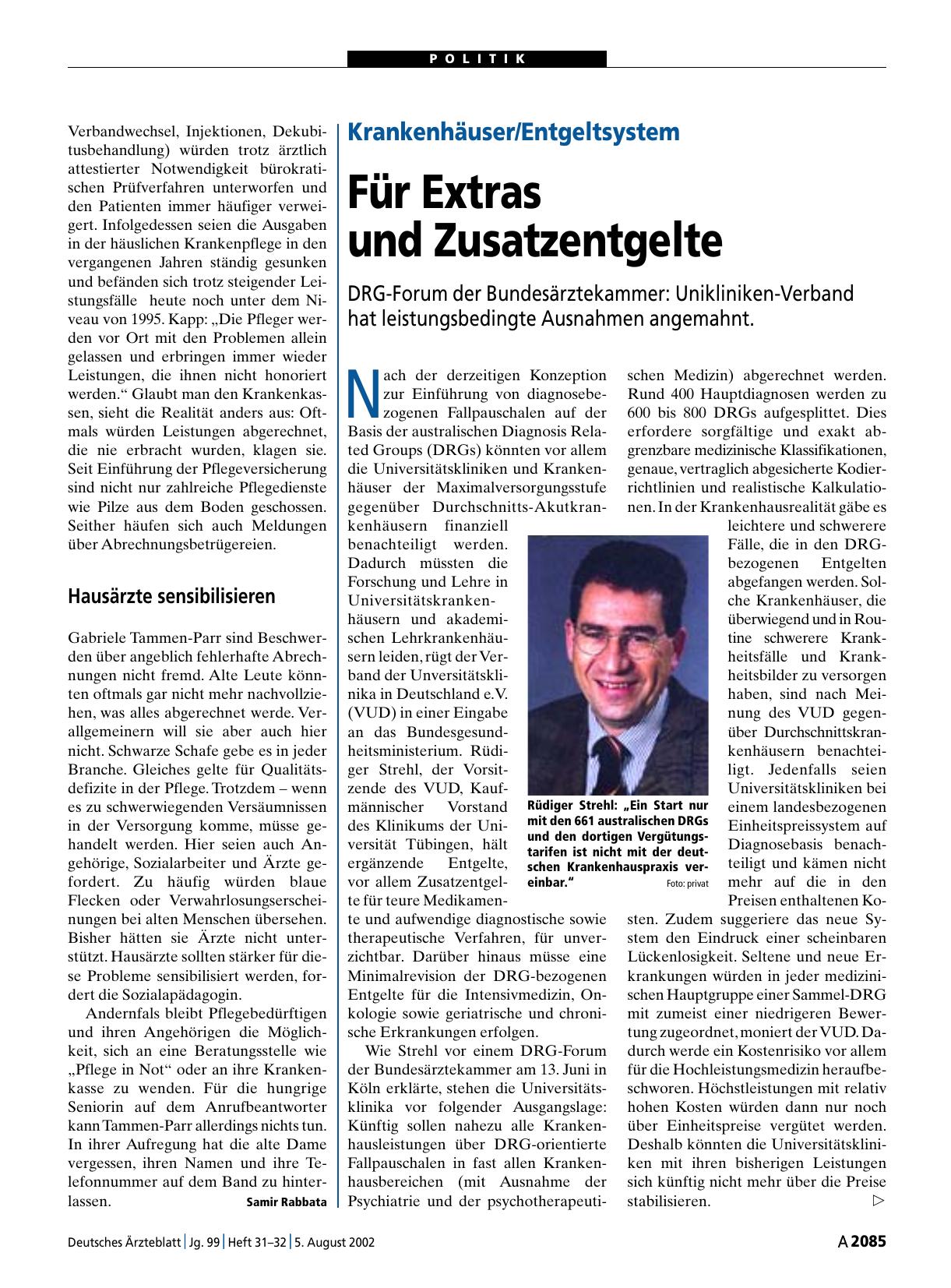 Vorschauseite 1: Krankenhäuser/Entgeltsystem: Für Extras und Zusatzentgelte