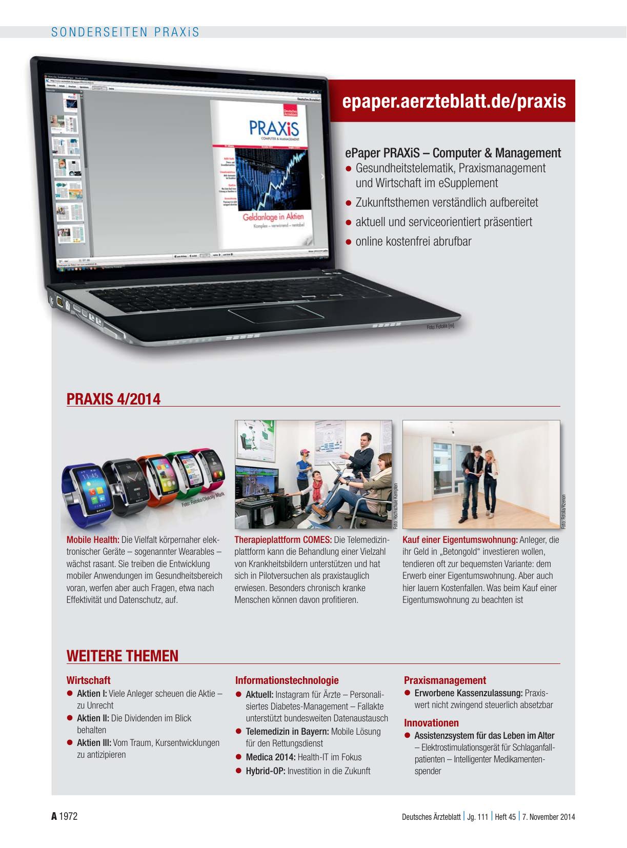 Vorschauseite 1: ePaper PRAXiS – Computer & Management Praxis