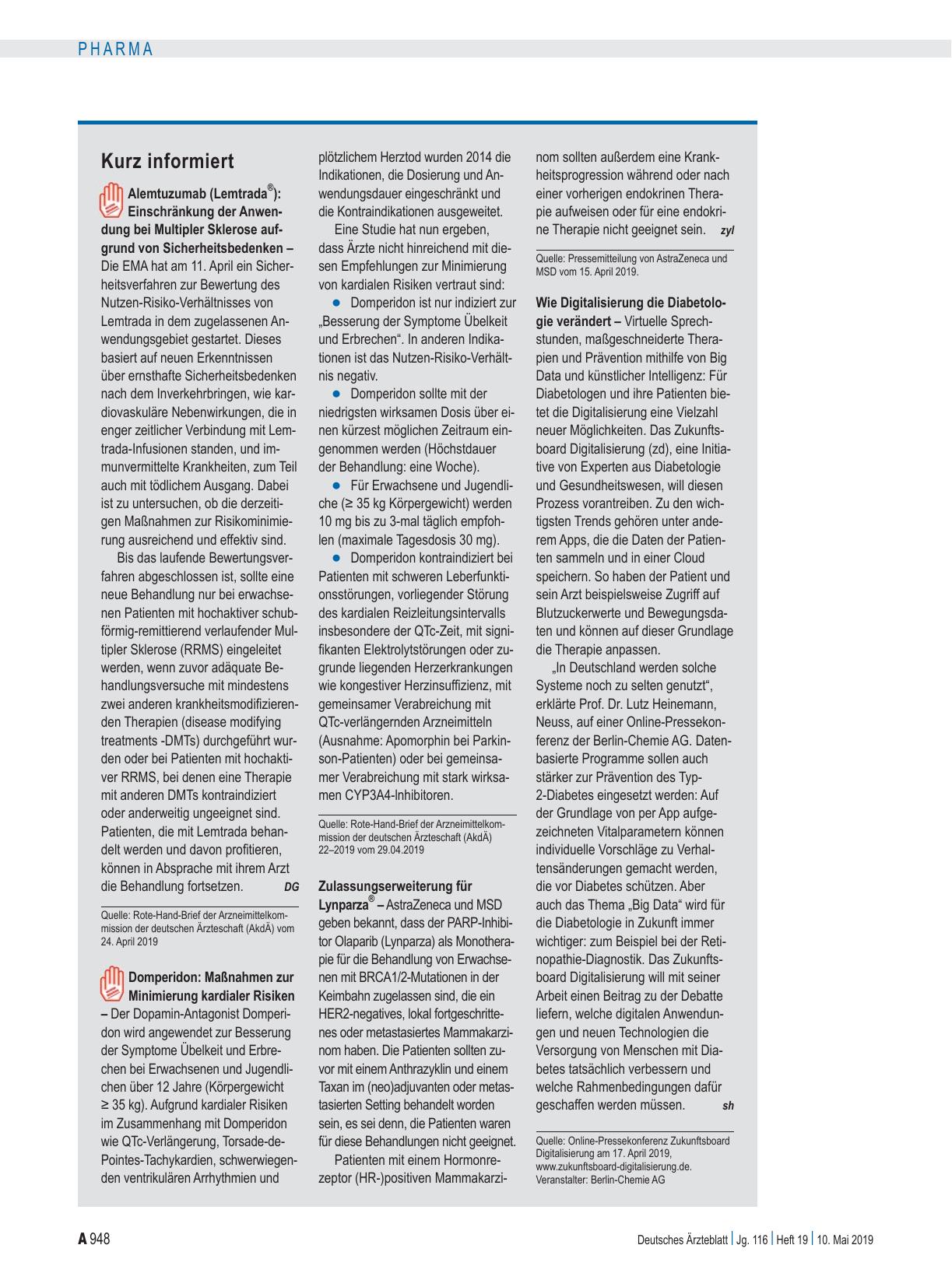 Vorschauseite 1: Kurz informiert