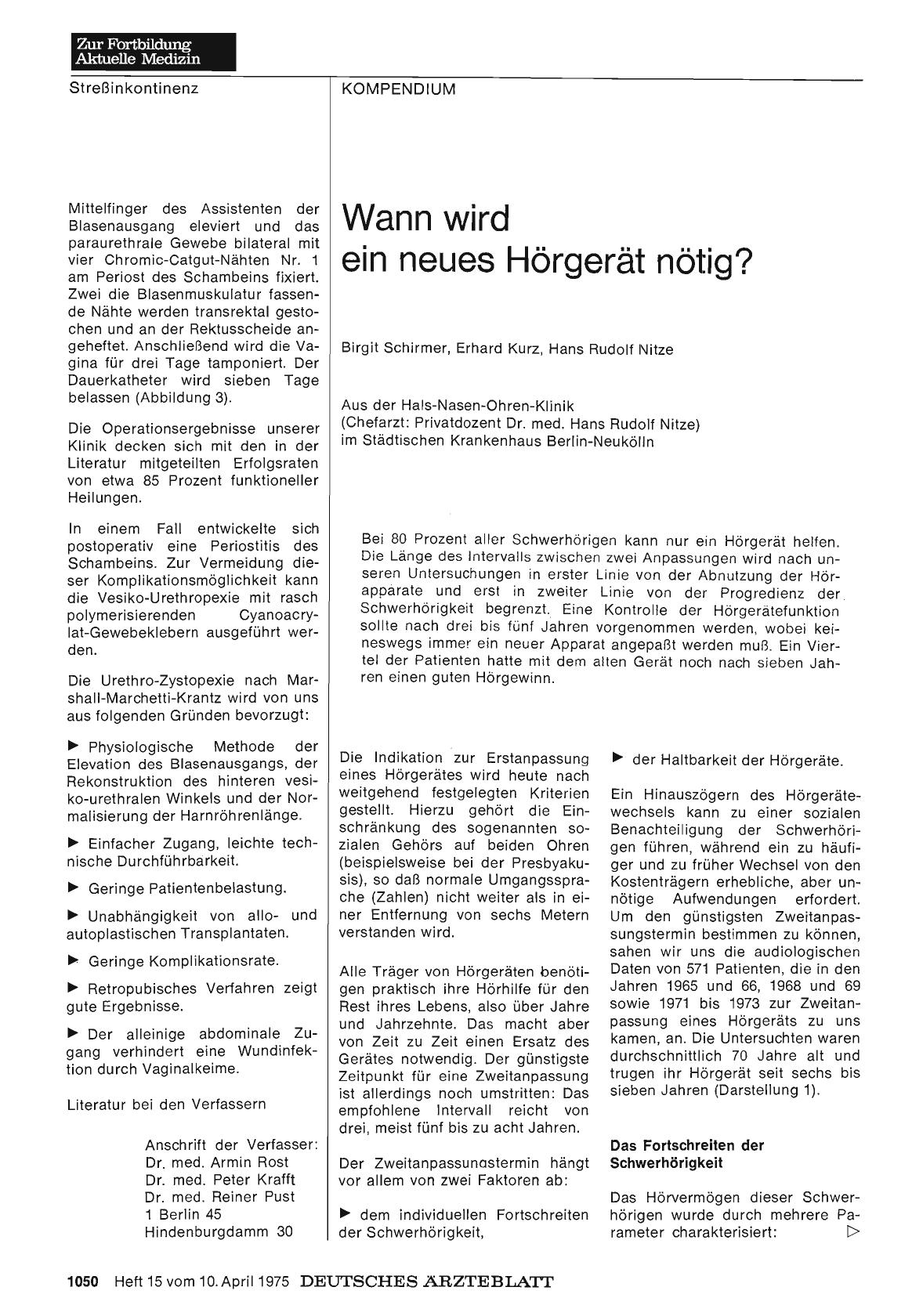 Vorschauseite 1: Wann wird ein neues Hörgerät nötig?