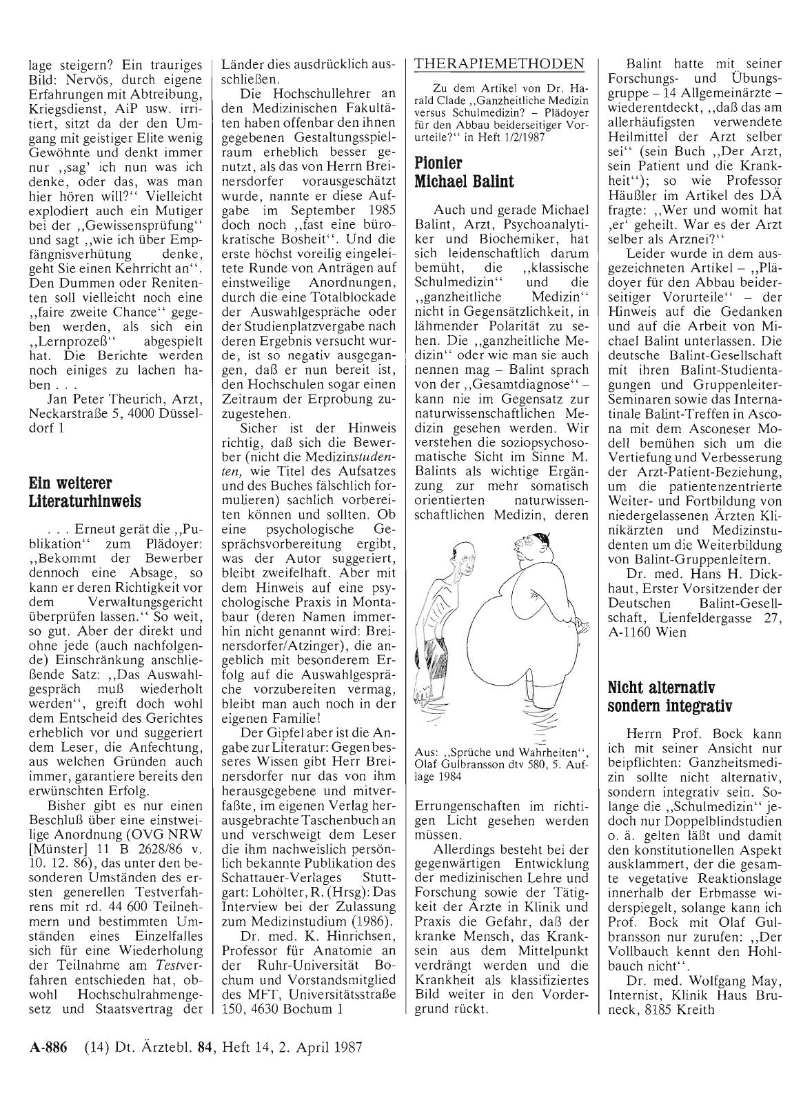Vorschauseite 1: MEDIZINSTUDIUM: Ein weiterer Literaturhinweis