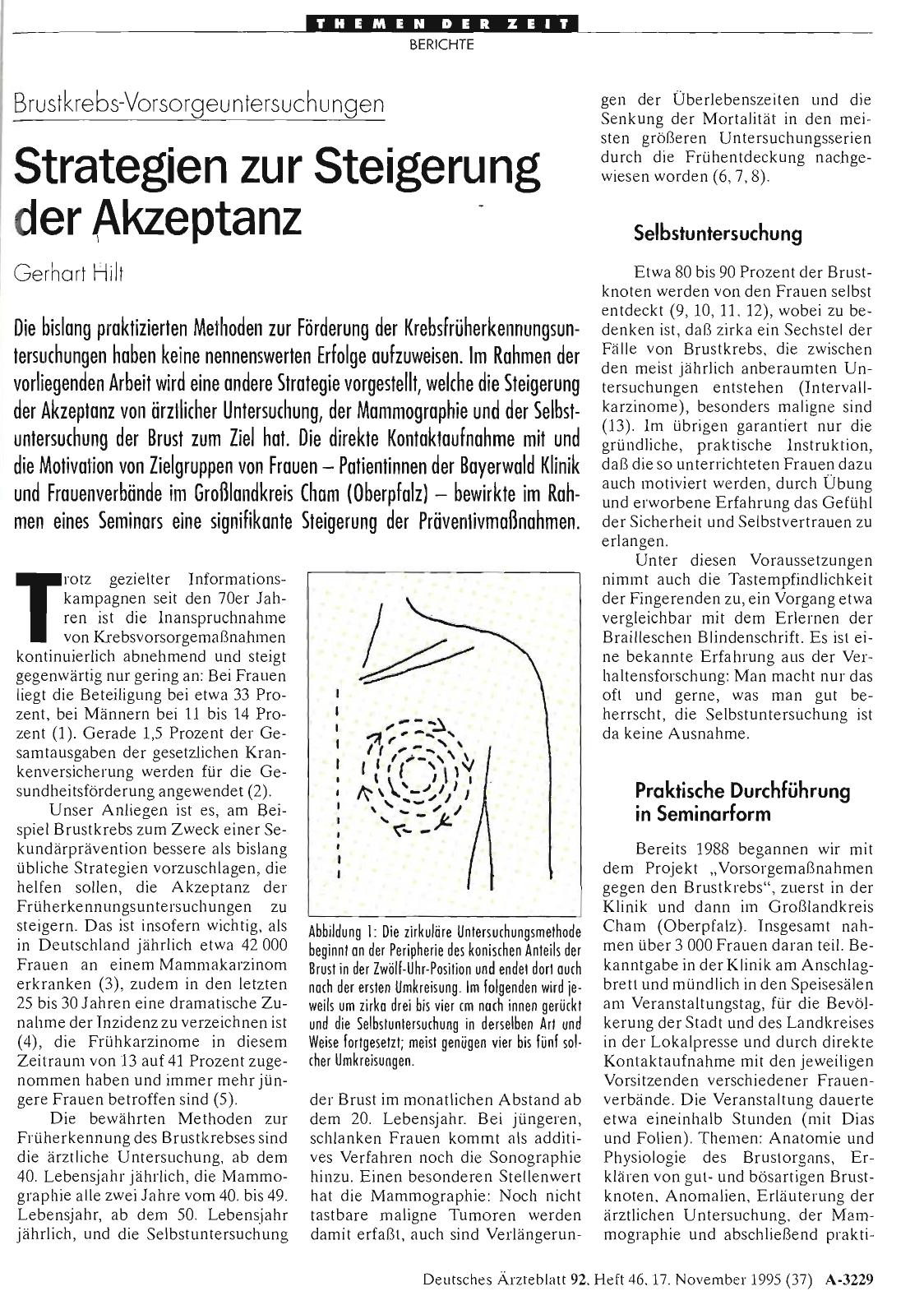 Vorschauseite 1: Brustkrebs-Vorsorgeuntersuchungen: Strategien zur Steigerung der Akzeptanz