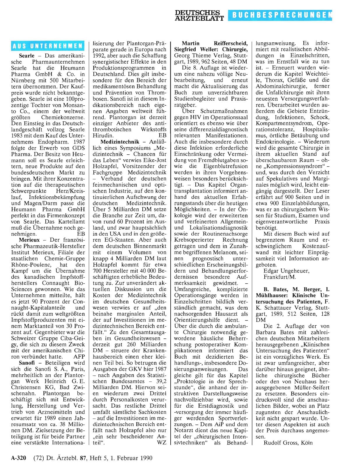 Vorschauseite 1: Martin Reifferscheid, Siegfried Weller: Chirurgie,