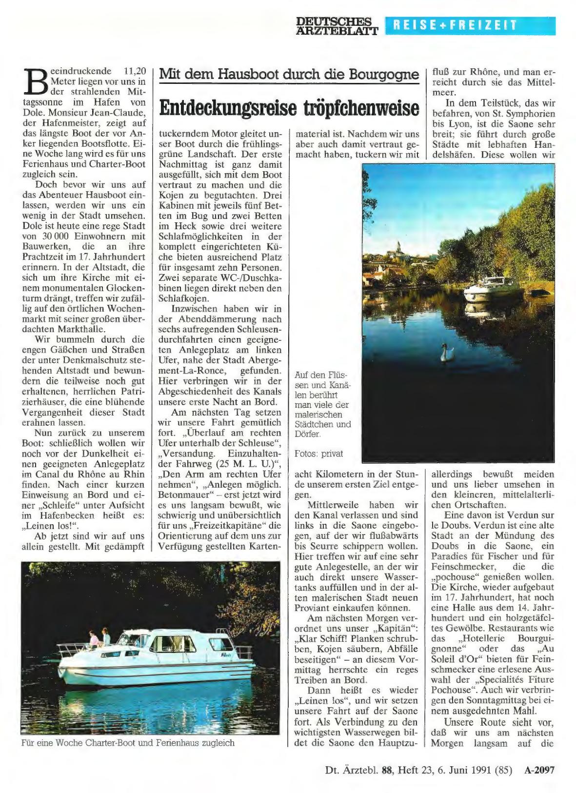 Vorschauseite 1: Mit dem Hausboot durch die Bourgogne: Entdeckungsreise tröpfchenweise