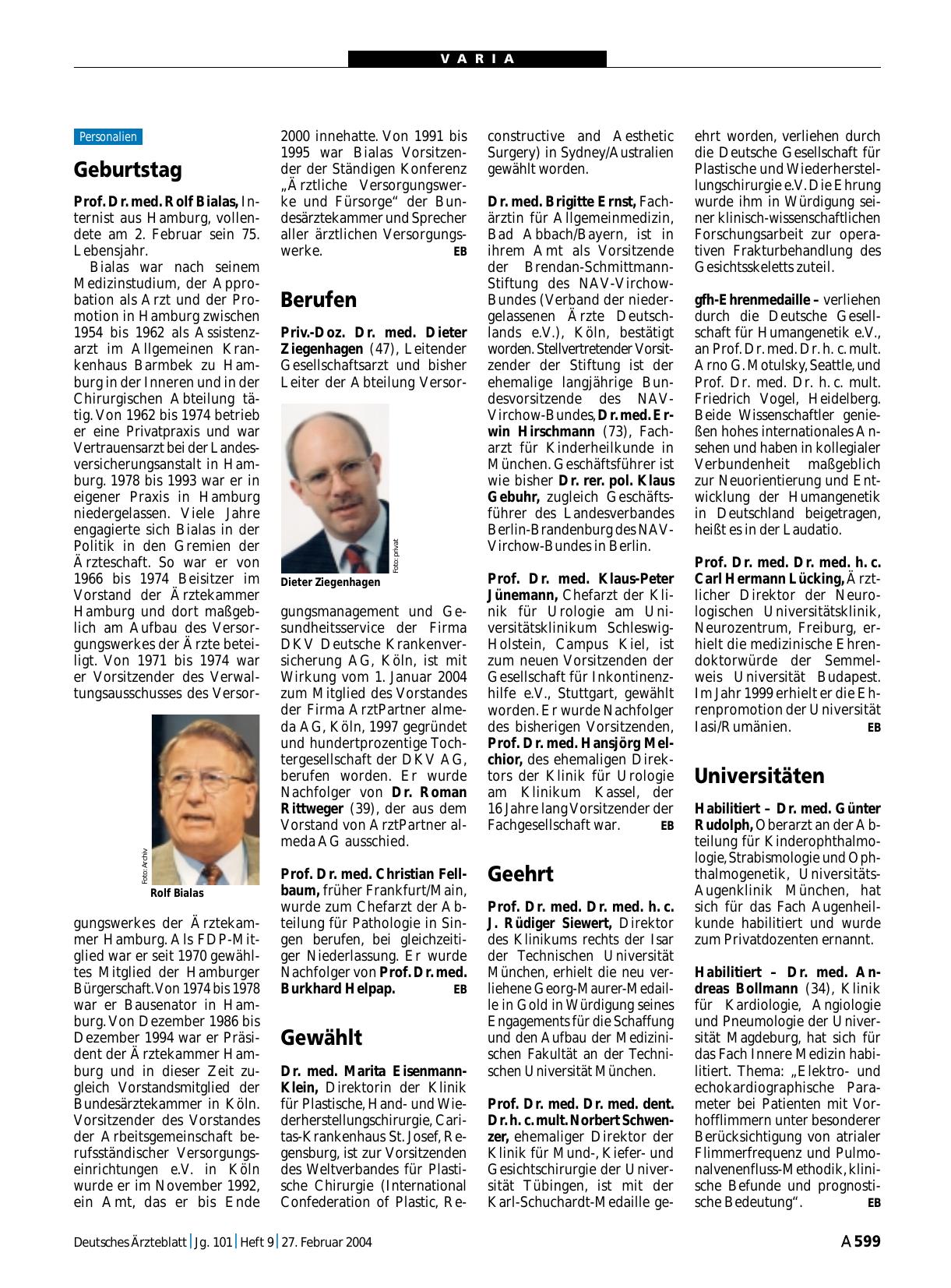 Vorschauseite 1: Berufen