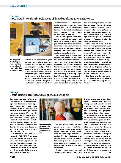 Vorschauseite 1: Onkologie: Charité-Netzwerk baut kinderonkologische Forschung aus