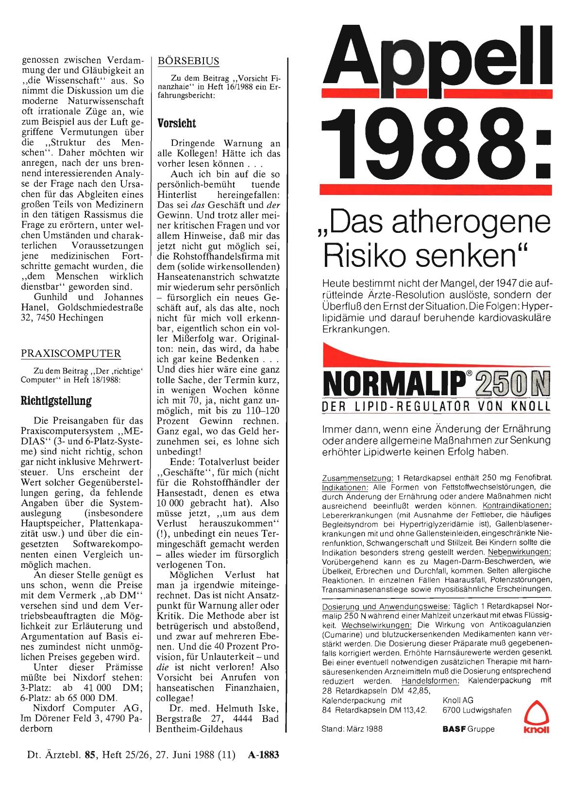 Vorschauseite 1: BÖRSEBIUS: Vorsicht